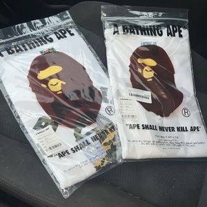 A Bathing Ape Sz M jjjjound white Sz medium crazy Military Camp
